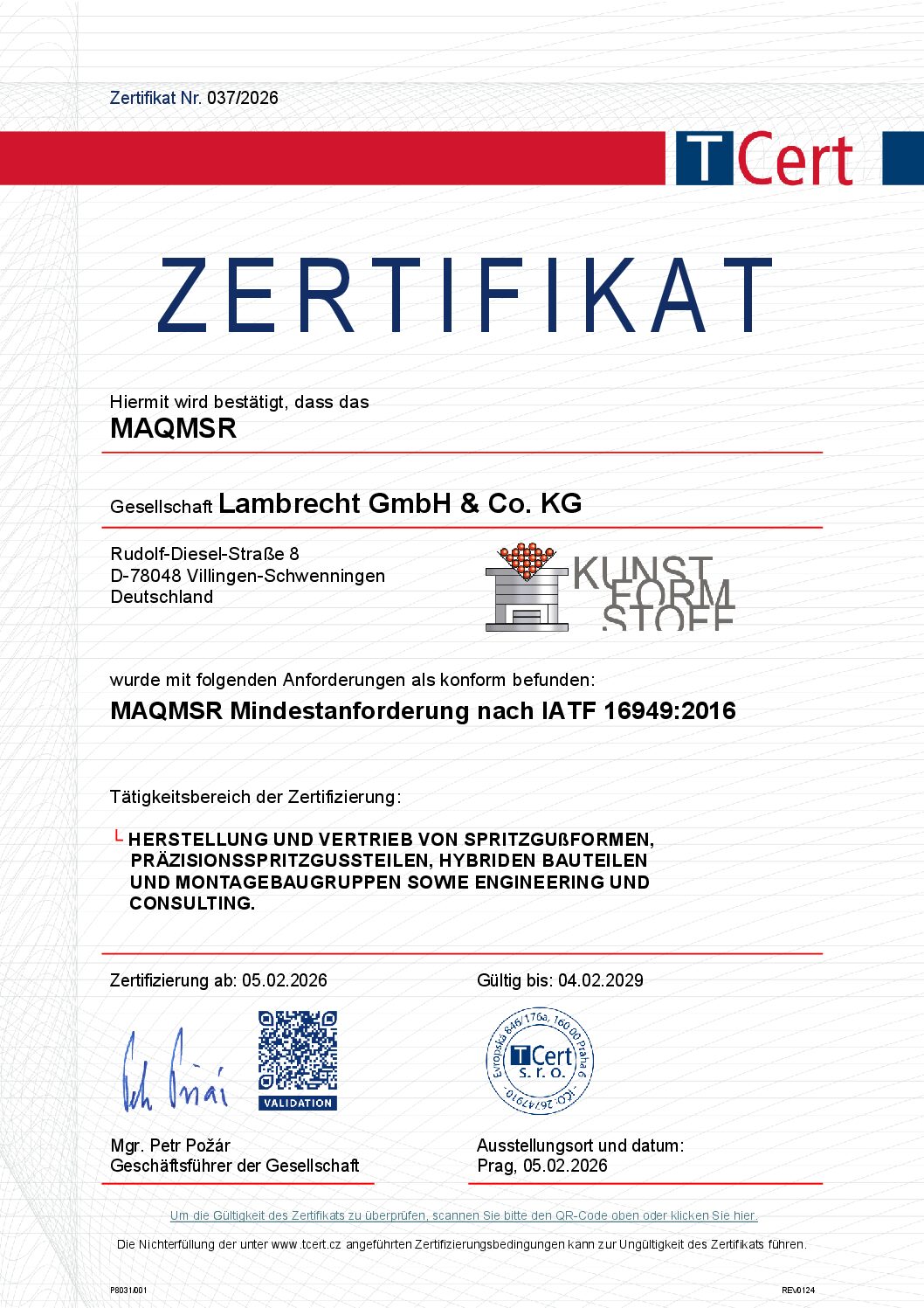 Certificate MAQMSR_Lambrecht GmbH & Co. KG_en